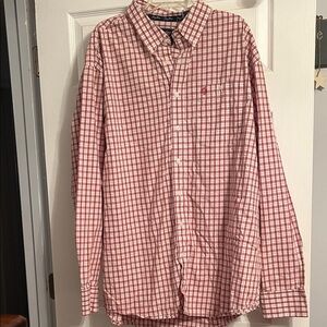 Wrangler Red and White Plaid Men's Shirt like New.